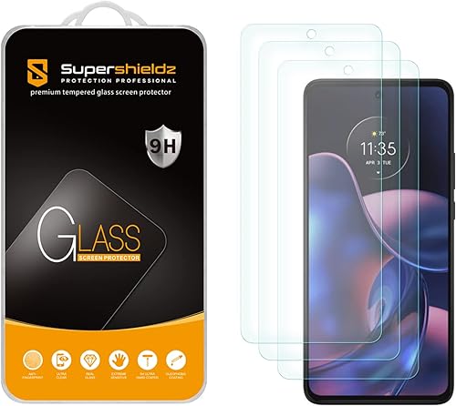 Miniatura 1 de Supershieldz Protector de pantalla de vidrio templado diseñado para Motorola Edge (2022), antiarañazos, sin burbujas
