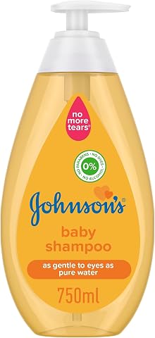 Johnson's Baby No More Tears Gentle Hair Shampoo for Delicate Skin 750ml | Clinically mild formula designed to be as gentle to eyes as pure water, perfect for everyday bath time