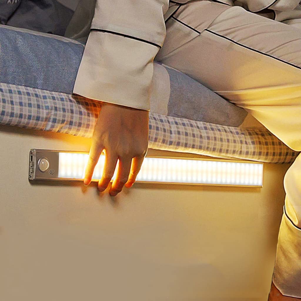 Debajo de la Iluminación del Gabinete, Luces del Sensor de Movimiento, USB Recargable Luz de Armario, Luz de Gabinete Inalámbrica Magnética, para Escaleras, Cocina, 3 Paquetes ( Color : 30cm/11.8in )