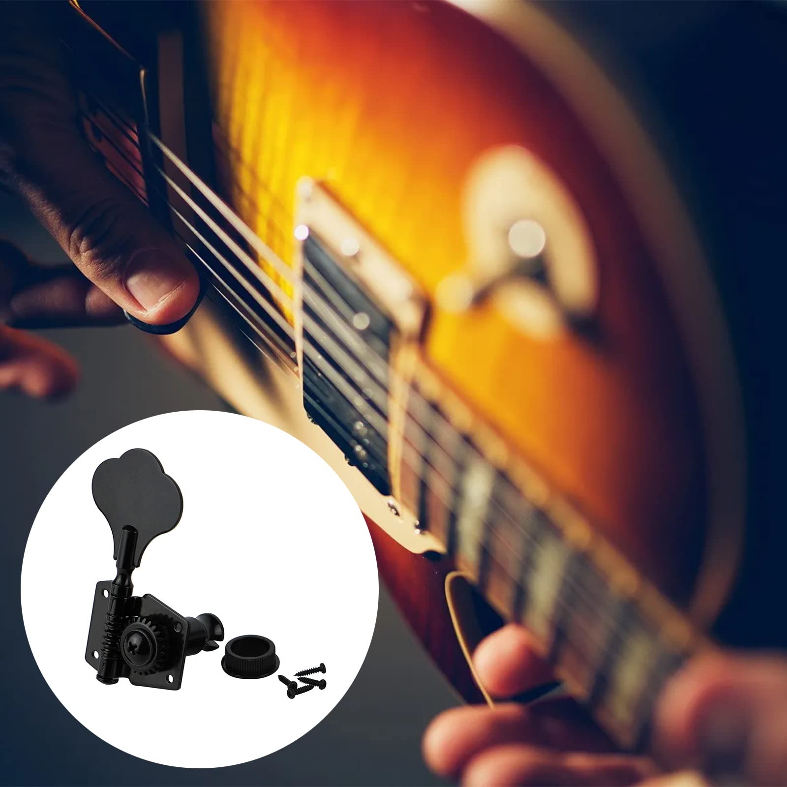 Unahtinr Bass Tuning Peg Electric Bass Opened Machine Head Replacement for 4 String Electric Bass Bass Right Hand Left Hand