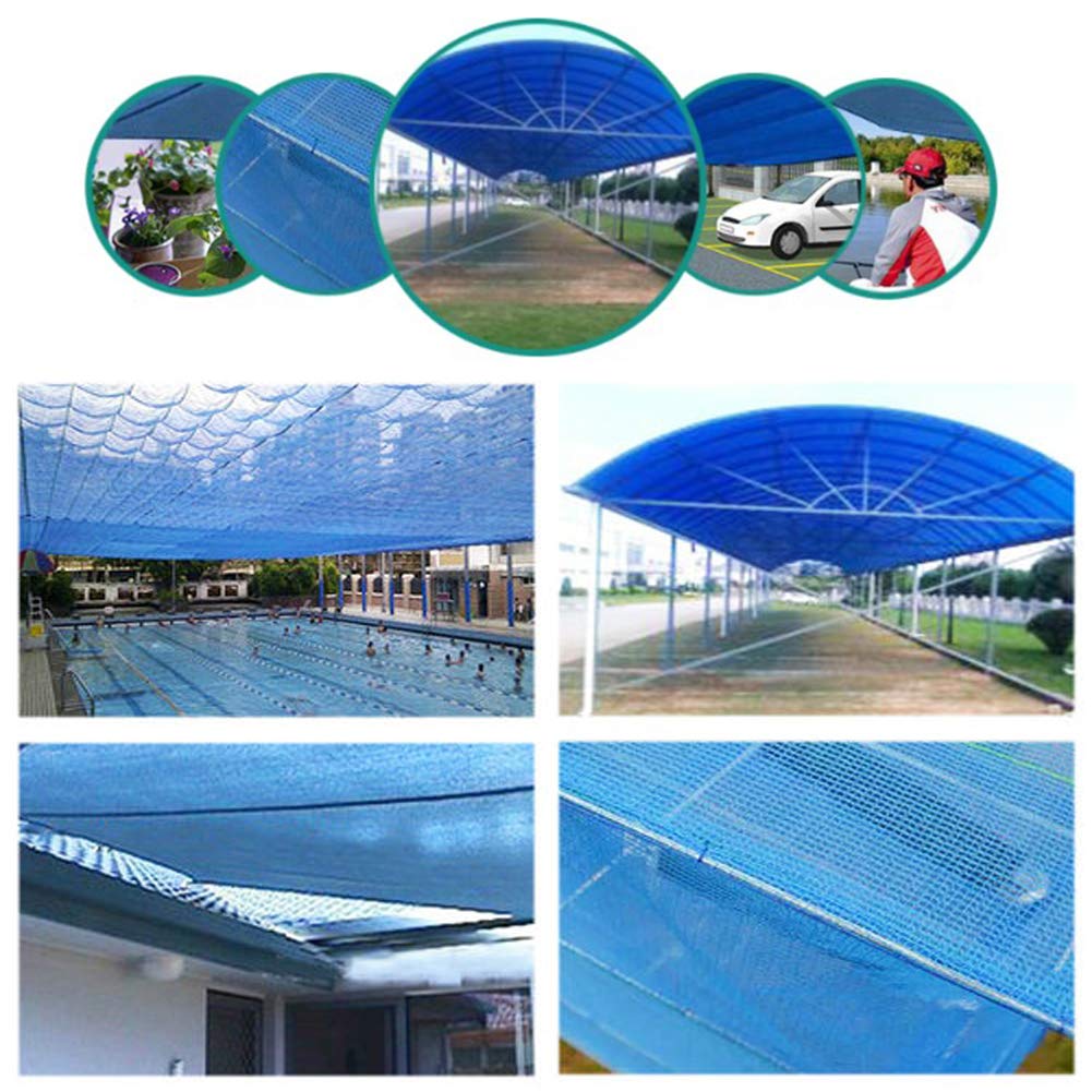 Telas para toldos AGYH Malla De Sombreo Azul, Protector Solar Grueso, Protector Solar con Arandela, Utilizado En Estanques De Perreras Cubiertas De Plantas O Caca De Natación(Size:8x10m)