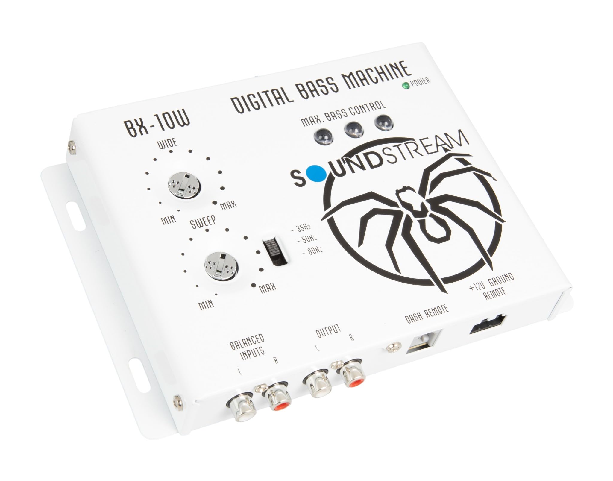 Soundstream Bx-10 W processeur de Reconstruction de Basses numérique avec télécommande (Blanc)
