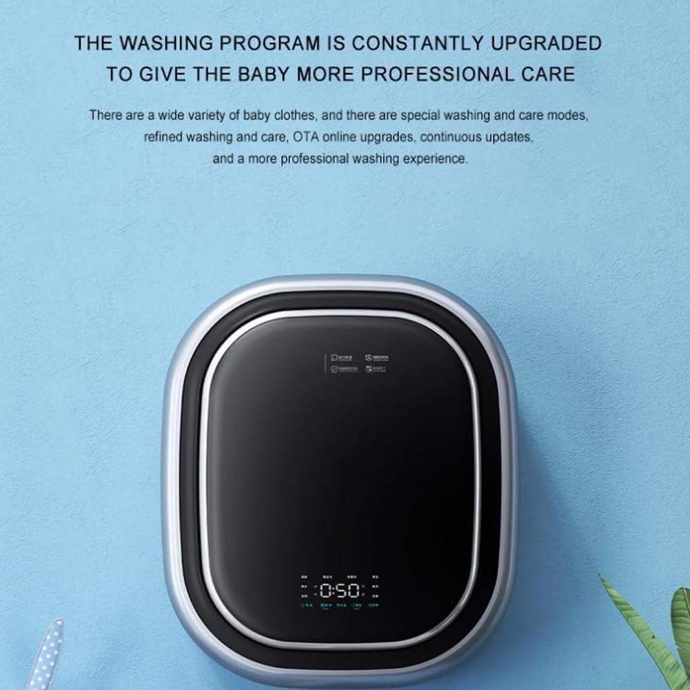 FURLOU Mini Lavatrice per la casa, Lavatrice Completamente Automatica a Parete, Lavatrice a asciugatrice, Lavatrice e asciugatrice Completamente Automatiche, capacità di 3 kg, per Bagno, Cucina