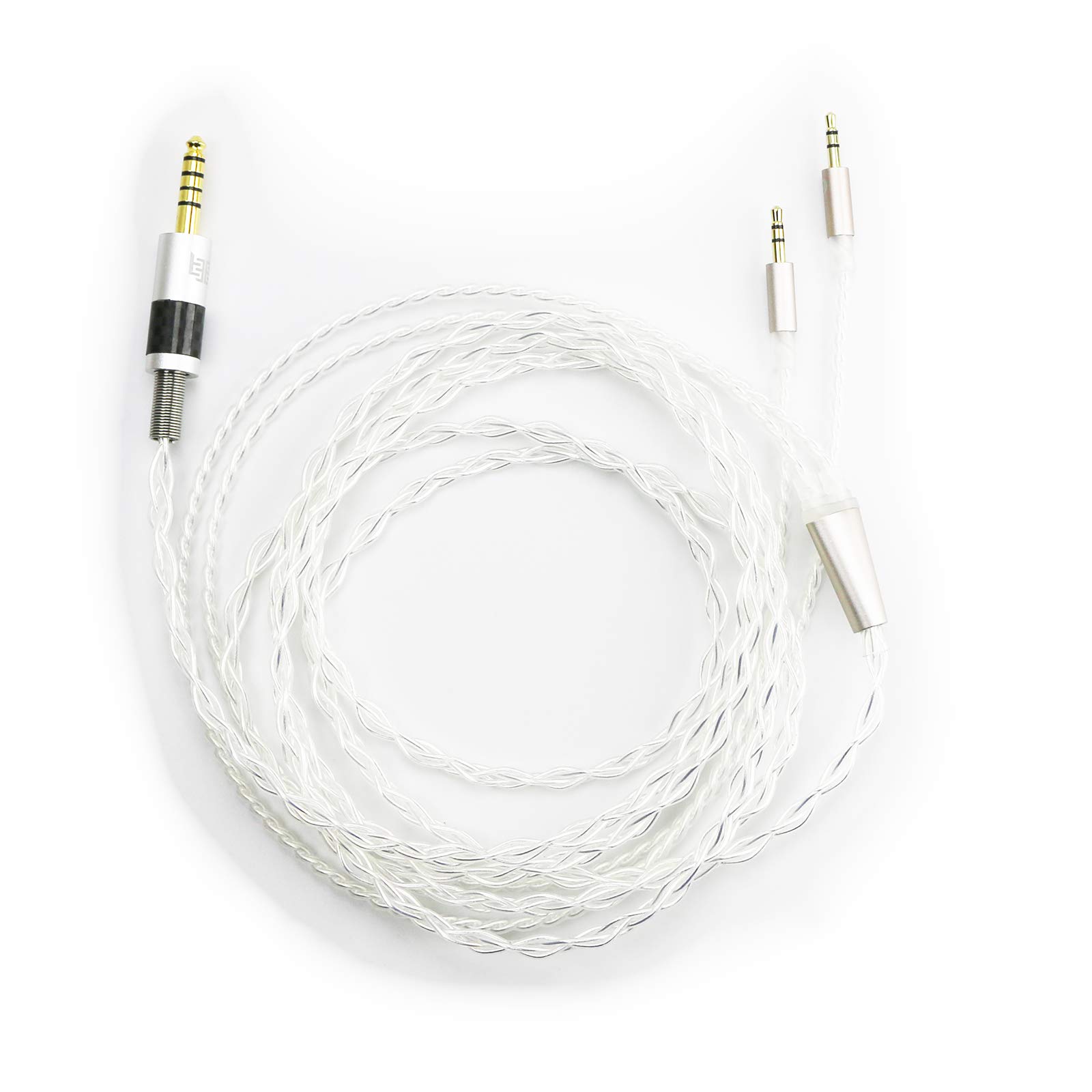 ABLET HiFi-Kabel mit 4,4 mm symmetrischem Stecker auf Dual-2,5-mm-Stecker, kompatibel mit Hifiman HE400S, HE-400I, HE560 HE1000 Kopfhörern und kompatibel mit Sony WM1A, NW-WM1Z, PHA-2A