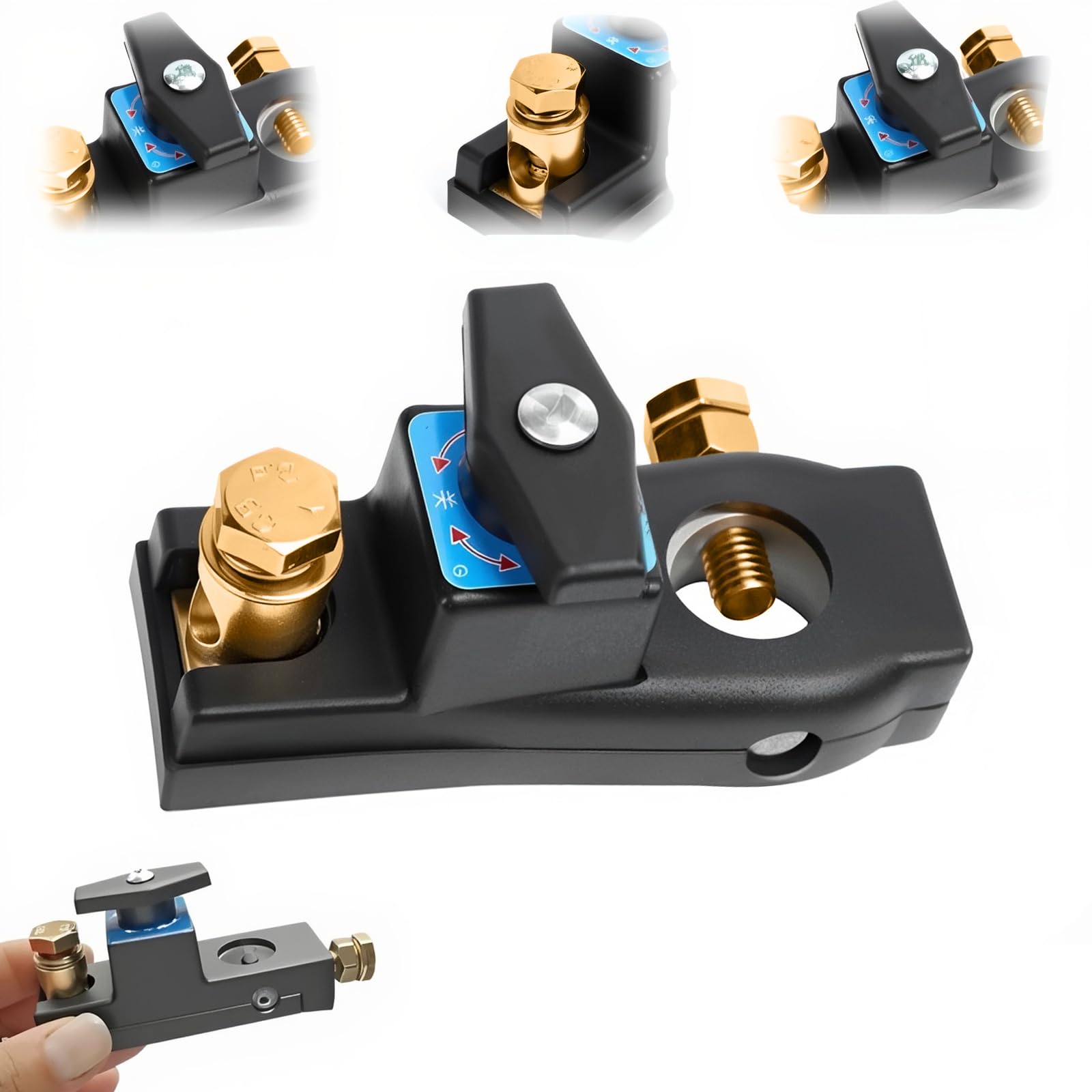 Smart Car Battery Disconnect Switch – Pure Copper, Heavy Duty Anti-Leakage Isolator Switch for 12V/24V Systems, Prevents Battery Drain, Compatible