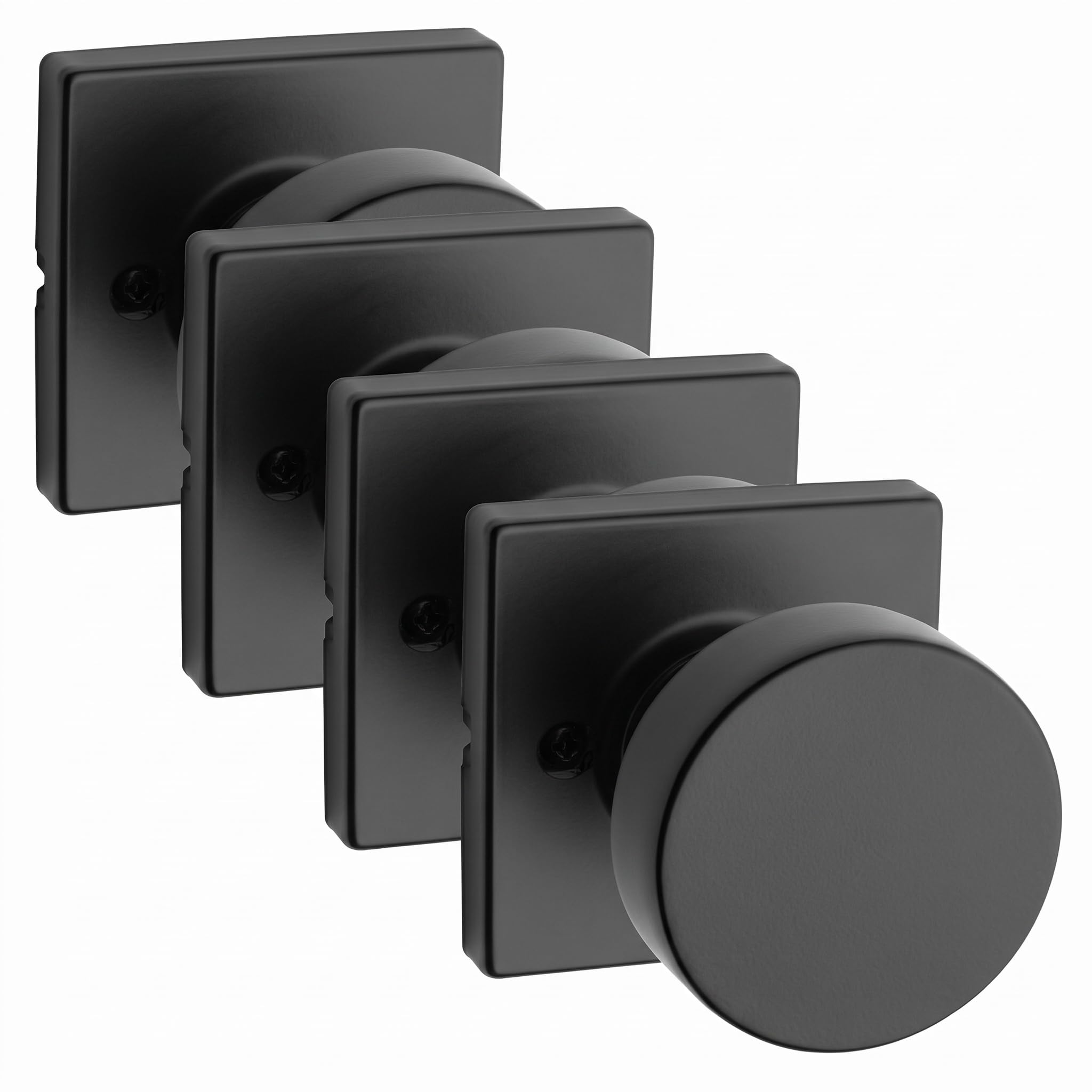 Kwikset Pismo Matte Black Door Knob - Modern Design -13 Kwikset Pismo Matte Black Door Knob - Modern Design -13