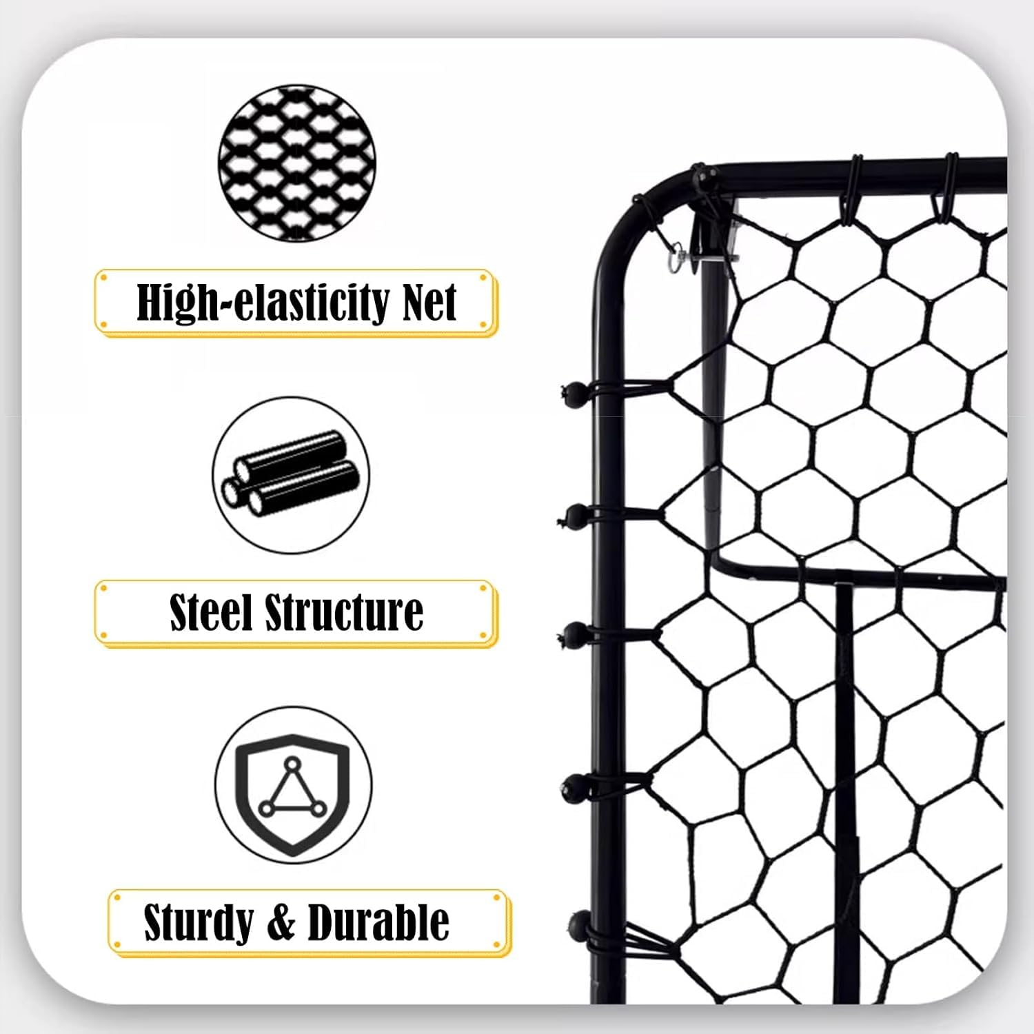 Shootaround - Sistema de práctica de tiro multideportivo para voleibol y fútbol, 90 cm de ancho, red de rebote/pase de béisbol, equipo de entrenamiento de patadas de fútbol