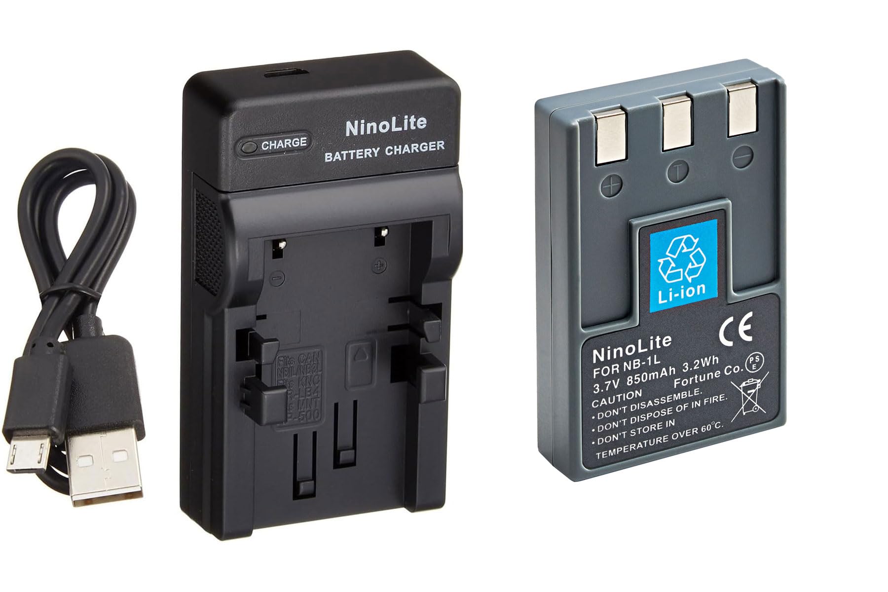 Amazon | NinoLite 3点セット NB-1L / NB-1LH 互換 バッテリー +