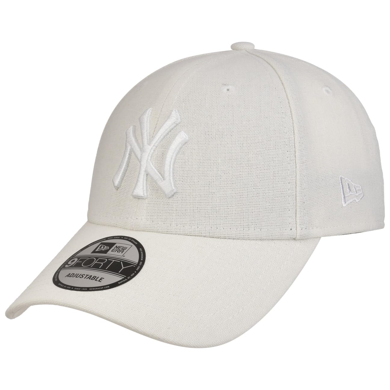 New Era Men's White 9Forty Strapback Cap - Linen New York Yankees