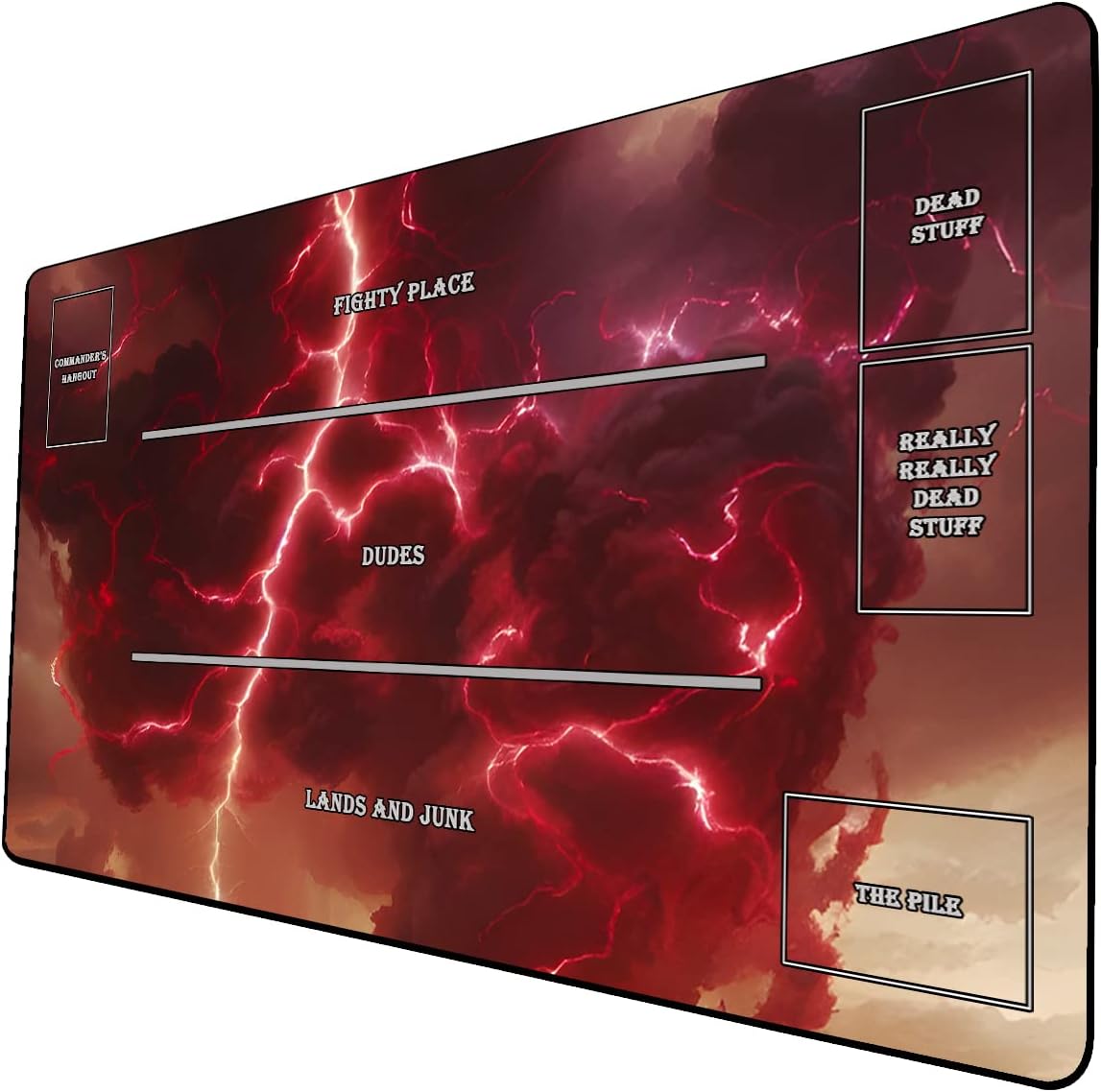 AI Painting TCG Playmat - MTG Trading Card Game Mat with Zones, 24x14 Inches Original Playmats, Smooth Surface for Rubber Collection - Fantasy Dark Vampire Lotus-350