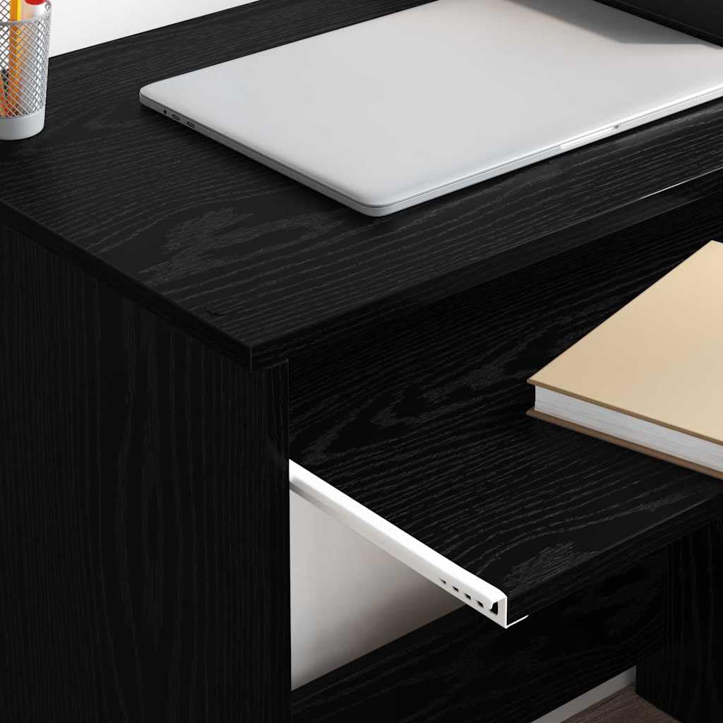 Generisch Schreibtisch Schwarz Eichen-Optik 120,5 x 44 x 88,5 cm,Möbel,Büromöbel,Schreibtische-869475