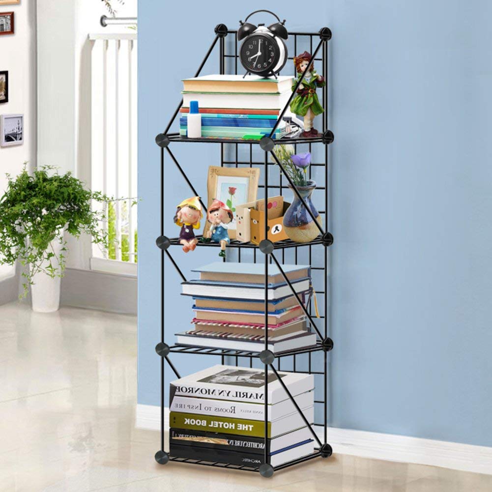Iron Newspaper And Magazine Rack,Office Sorting Rack Study Magazine Storage Reset Bookshelf Magazine Storage Basket-C