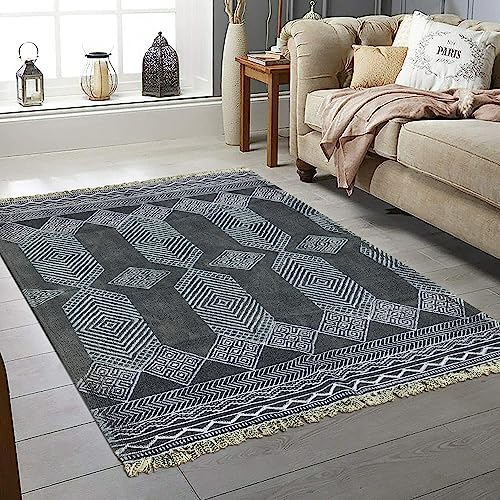 Tapis en coton imprimé main lavable pour protéger les sols de cuisine
