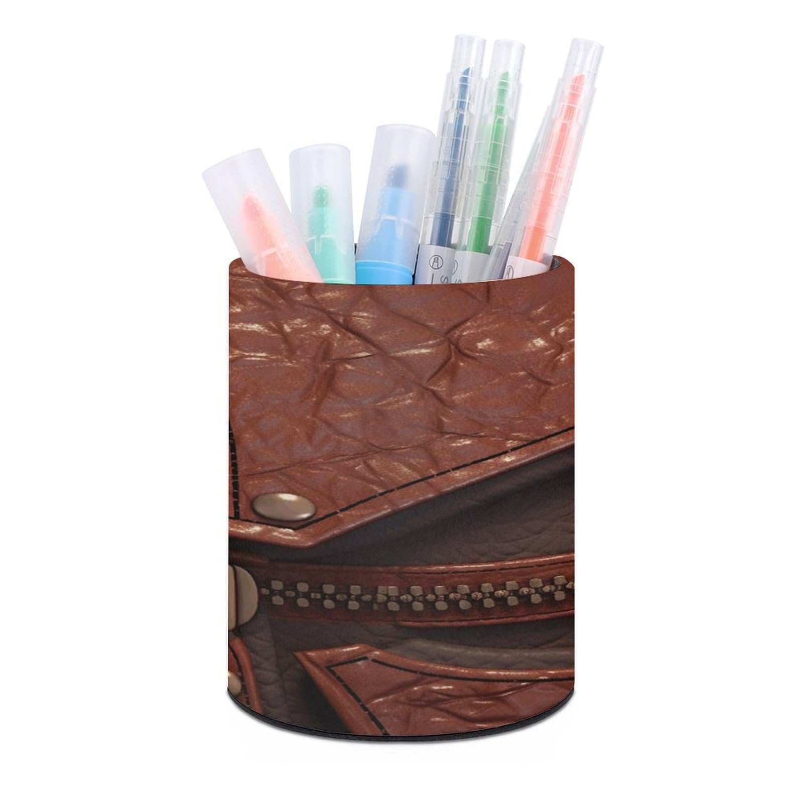 VstaDank Sloth on Zipper Pen Holder for Desk Makeup Brush Holders Stylish Pen Cup Cute Pencil Cup Round Pencil Holder Decor Brush Scissor Holders for Multifunctional Office Supplies
