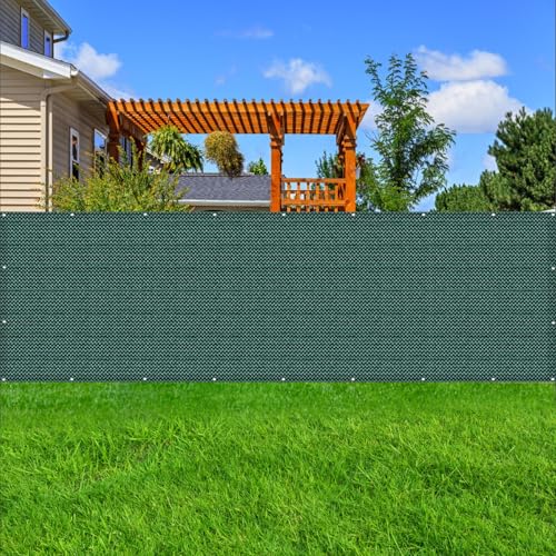 Balcon Privacidad 120 x 520 cm 220G/M² Hdpe, Protección UV, Protección Solar y Transpirabilidada Privacidad Balcones y Vayas para Vallas de Jardín, Terraza, Balcón, Verde Oscuro