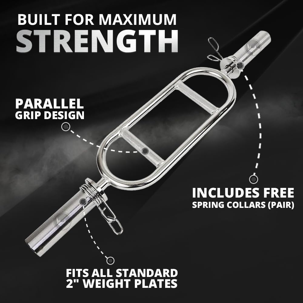 MAXSTRENGTH Olympic 5 cm trójkołowy sztanga sztanga z 2 x kołnierzami sprężynowymi trening podnoszenia ciężarów