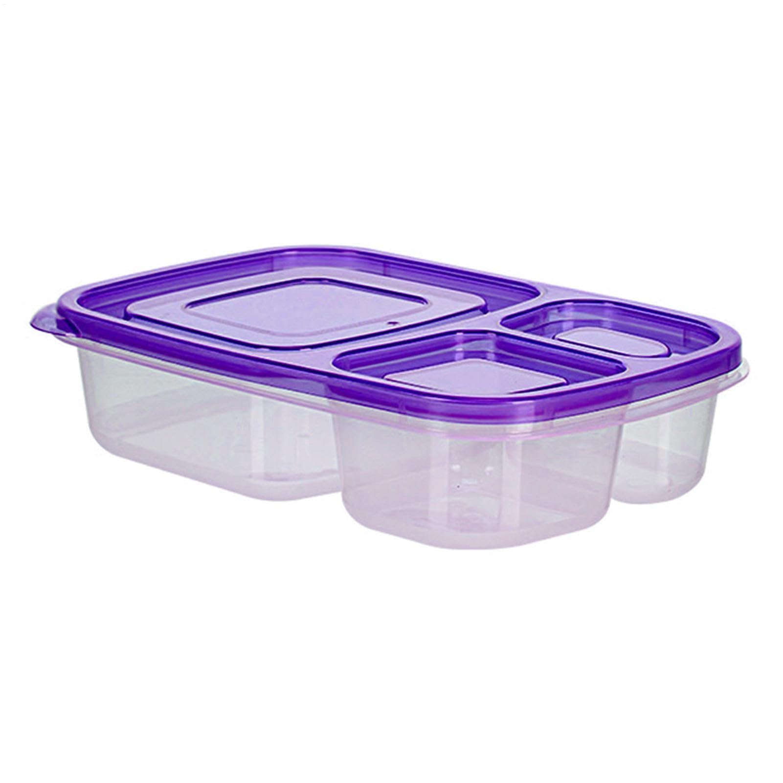 Recipientes Para Meal Prep De Comida Con 3 Compartimentos