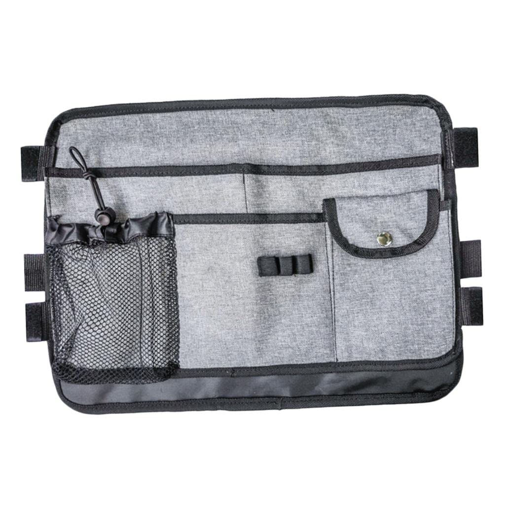 Borsa impermeabile del sacchetto del bracciolo laterale della sedia a rotelle per gli accessori della scatola della pillola della tazza, nero, 32 x 18 cm