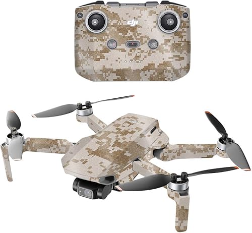 Miniatura 8 de MightySkins Glitter brillante compatible con DJI Mini 2 Dron portátil - Camuflaje negro  Acabado de purpurina protector, duradero de alto brillo