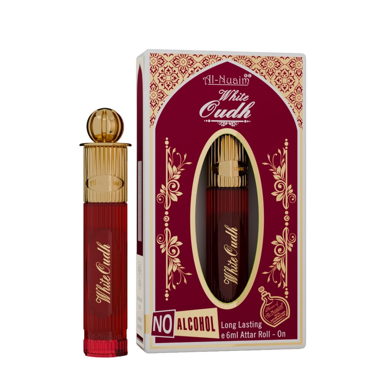 Al-Nuaim Gold Series White Oudh Attar Roll On for Men & Women - 6ml
