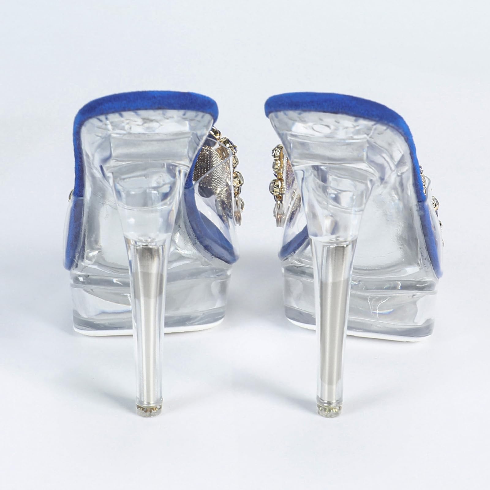 Tacones de Novia para Mujer 5 pulgadas/13 cm – Sandalias con Plataforma y pedrería para Fiestas de Verano, Noche de graduación y Boda en Playa