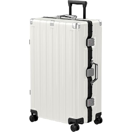 Krute Zipperless Luggage 28 Inch Checked Suitcase