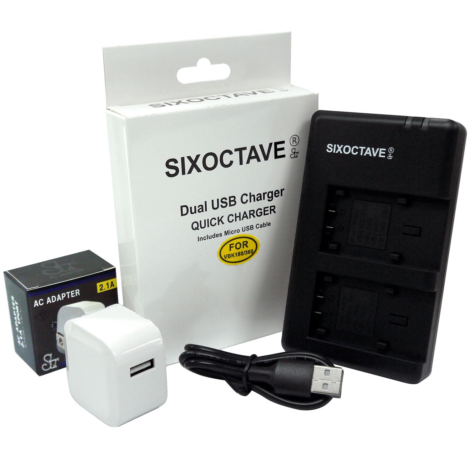 Amazon | SIXOCTAVE [2.1A急速ACアダプター付き コンセント充電