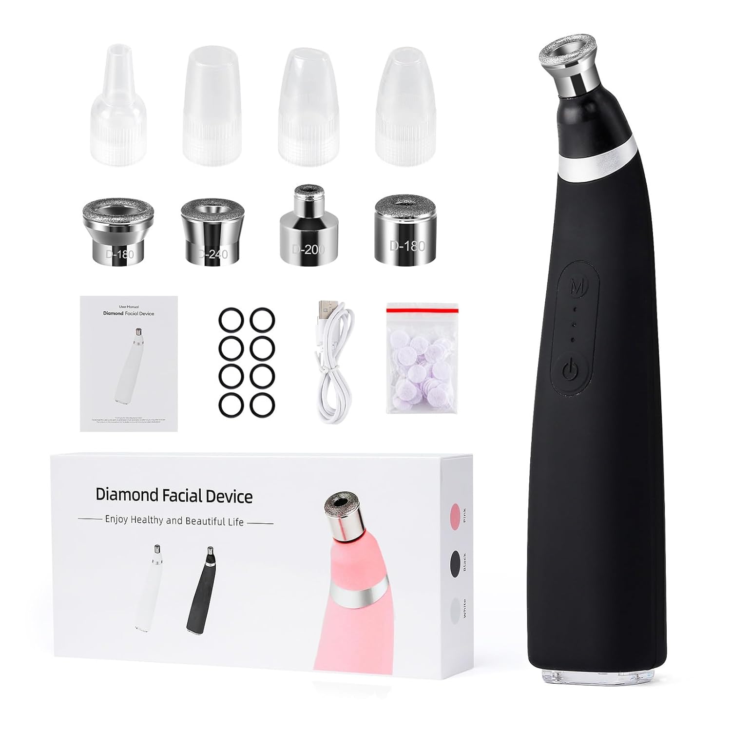 IeBilif Diamond Microdermabrasion Machine, 3 Modes Diamond Microdermabrasion Dermabrasion Machine for Blackhead Removal, Portable Microdermabrasion Tool with 8 Diamond Tips IeBilif Diamond Microdermabrasion Machine, 3 Modes Diamond Microdermabrasion Dermabrasion Machine for Blackhead Removal, Portable Microdermabrasion Tool with 8 Diamond Tips