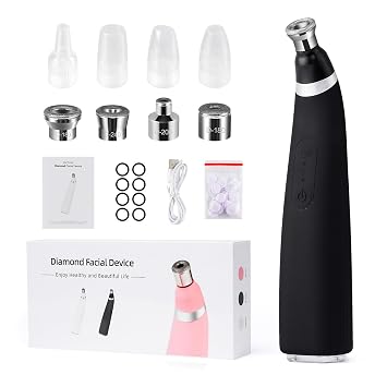 Diamond Microdermabrasion Machine, 3 Modes Diamond Microdermabrasion Dermabrasion Machine for Blackhead Removal, Portable Microdermabrasion Tool with 8 Diamond Tips