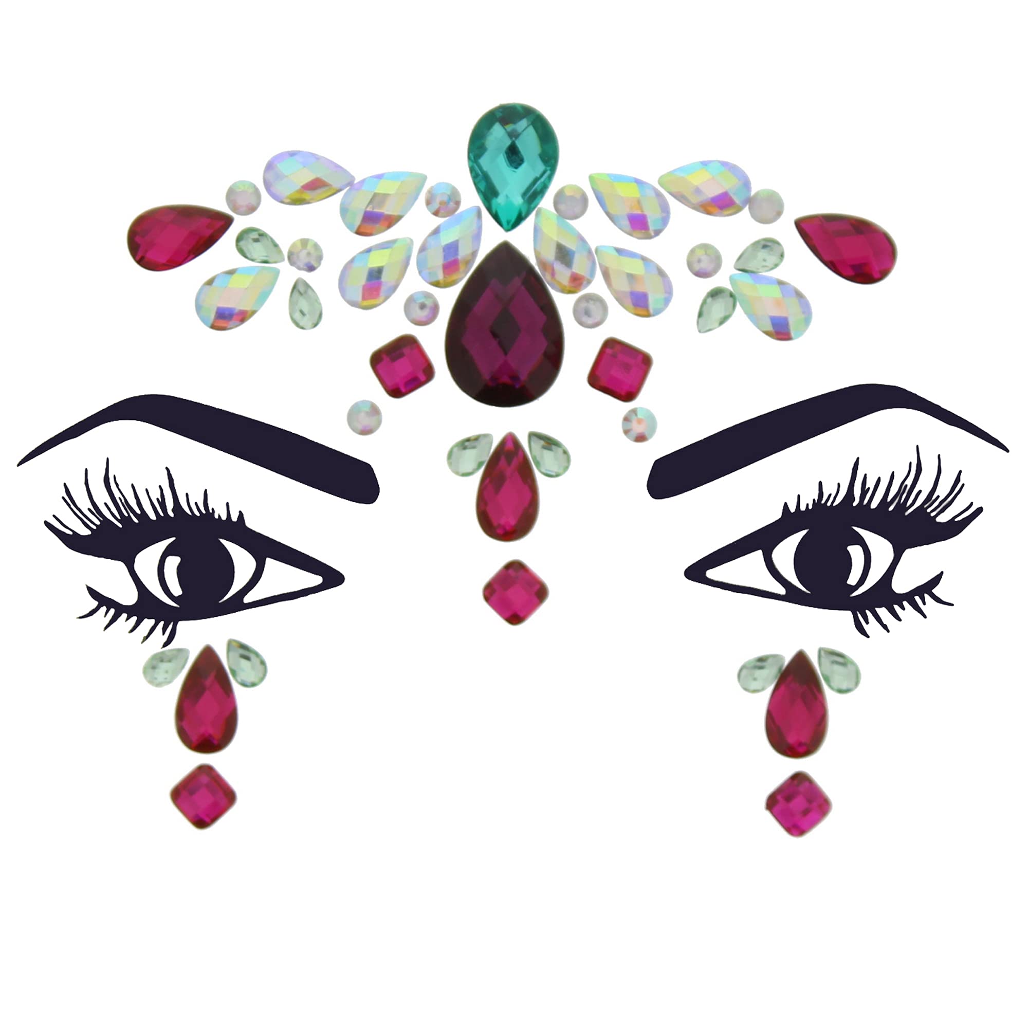 Zac's Alter Ego Crystal Stone Festival Face Gems/Jewels - Festival Body Art