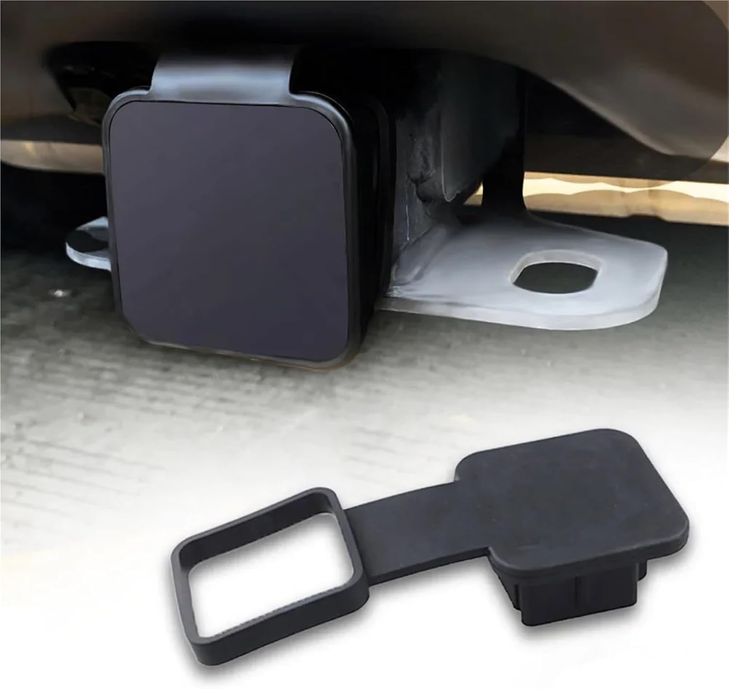 Trailer Hitch Covers 2PCS Tow Plug Tube Cap Protector Trailer Hitch Receiver Cover Plug Waterproof 2 Inch Receiver Auto Square Plug