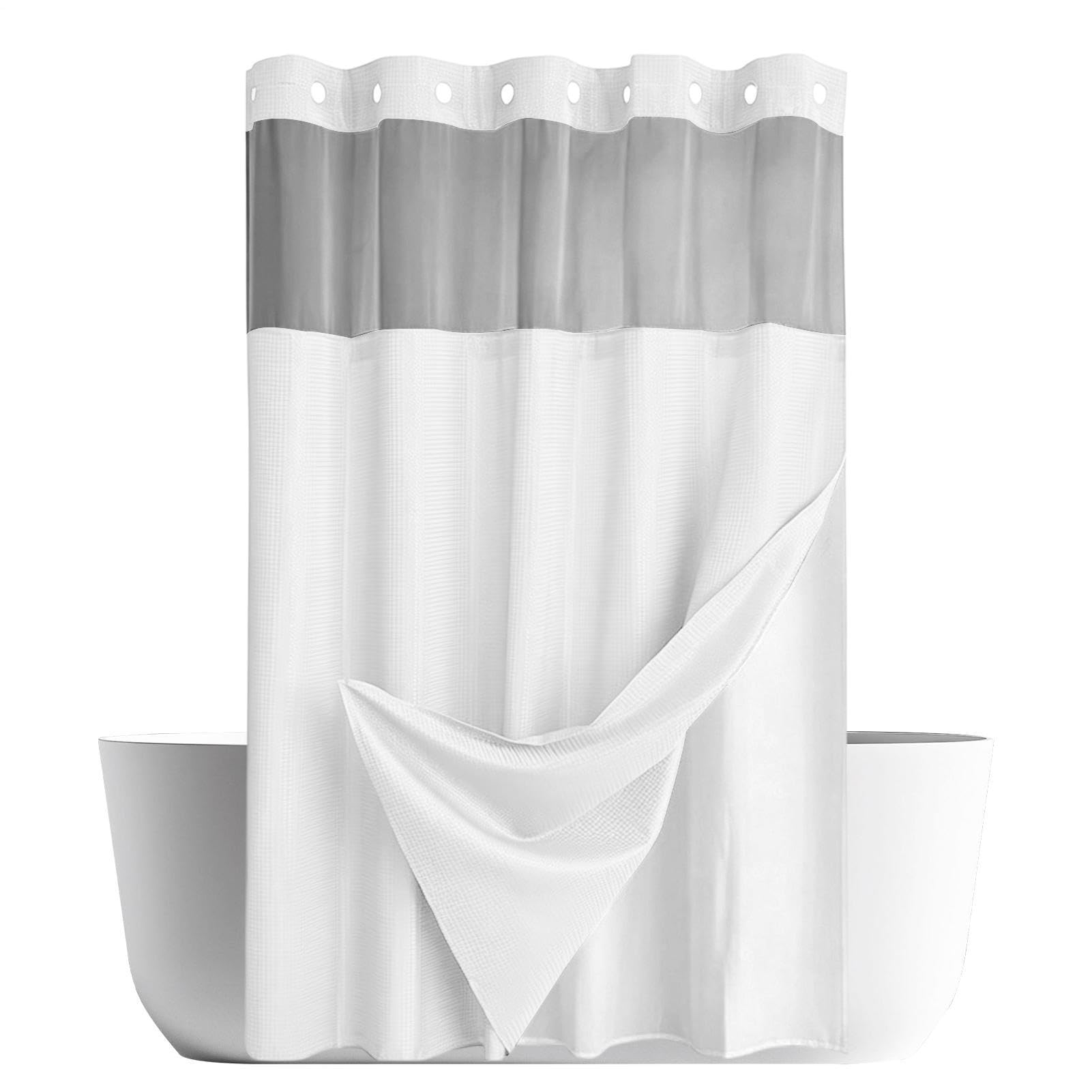Rideaux De Douche Pour Salles De Bains Tenture À Tissage Gaufré Avec | Idéal Pour Les Hôtels pour hôtel, box, maison, appartement, dortoir, ferme et buanderie
