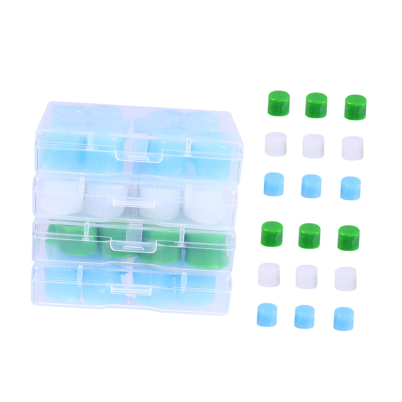 Didiseaon 24 Pairs 1 Set Noise Cancelling Earplugs for Soundproofing Washable Ear Plugs Noise Reduction Water Sealing Ear Plugs for Swimming Sleep