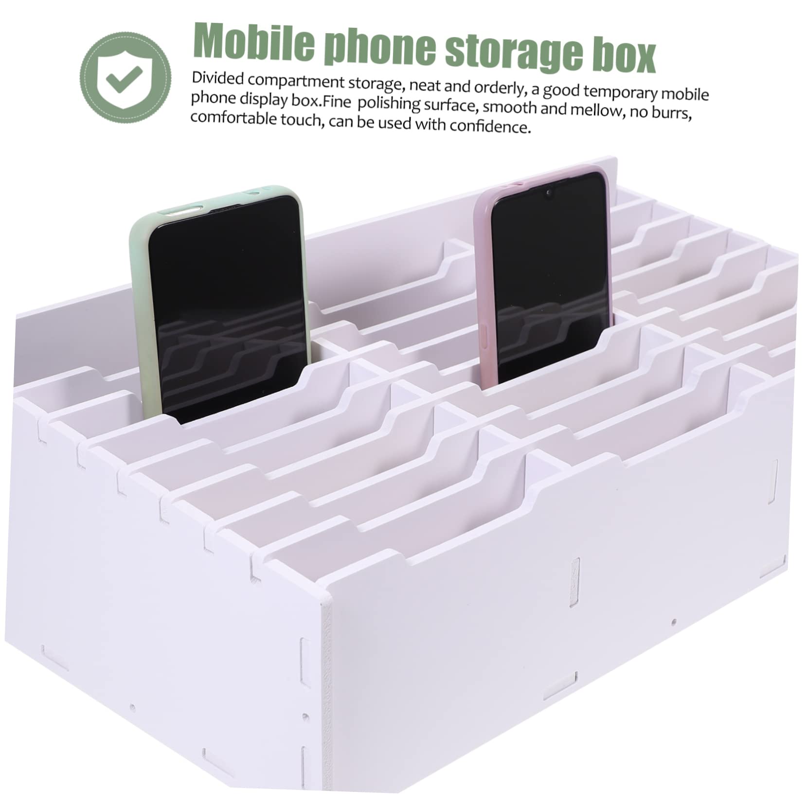 Caja de Almacenamiento de Múltiples Rejillas para Teléfono Celular Organizador de Escritorio Compartimentos Caja para Oficina Soporte para Teléfono Celular el Aula