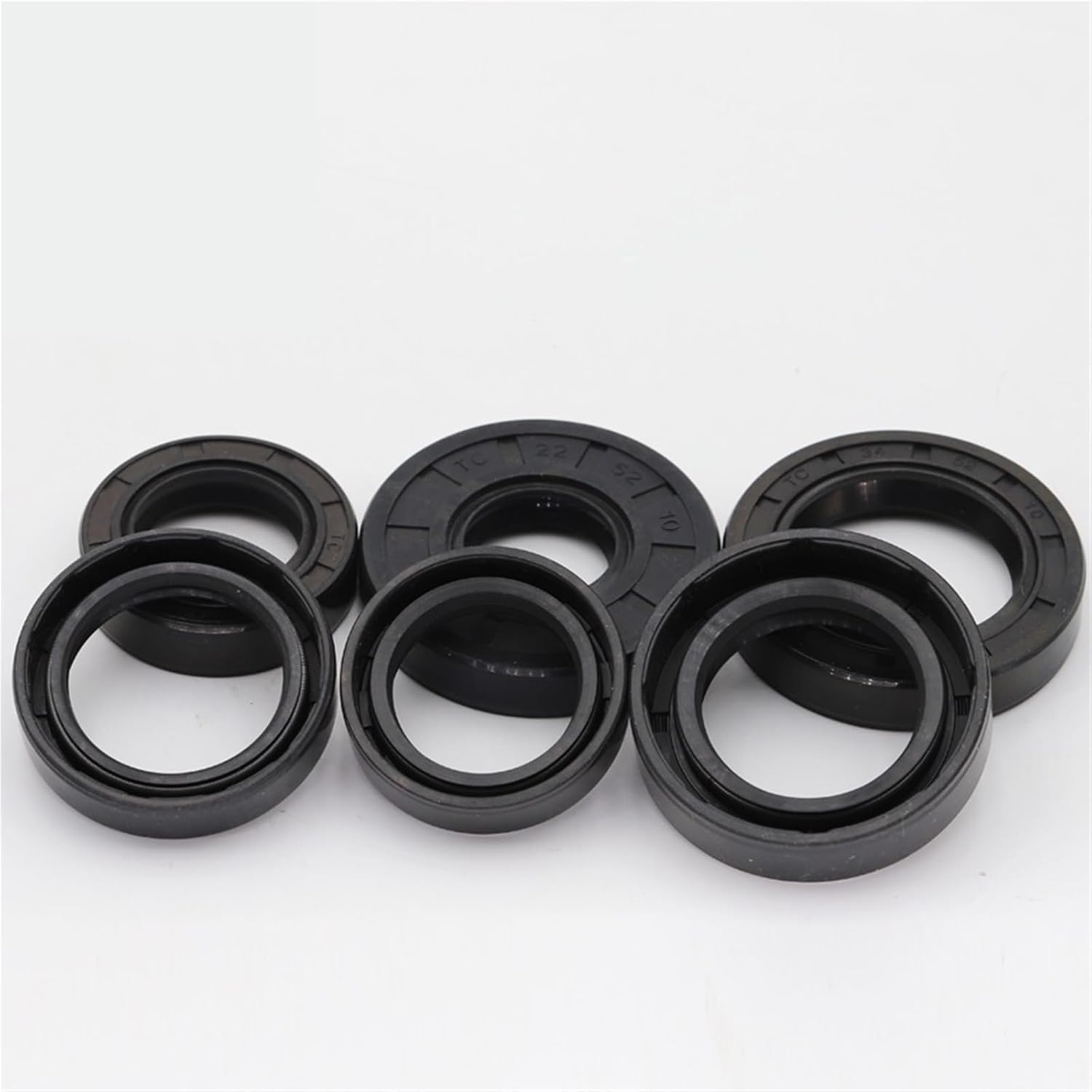 TC 16.8 17 18 19 19.5 * 27.2 28 30 32 35 40 47 * 5 6 7 8 10 Nitrile Rubber NBR Grooved U Lip Spring Gasket Ring Skeleton Oil Seal(10Pieces 18x40x8)