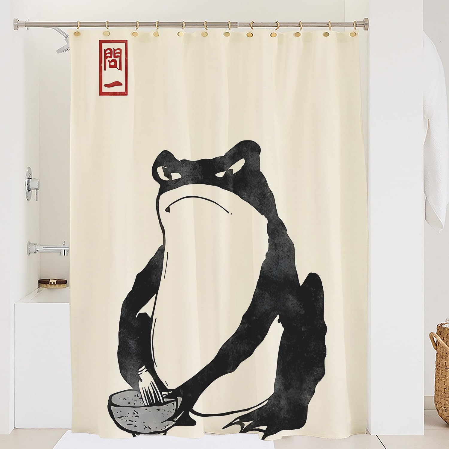 Amazon.com: De-Mediocre Funny Shower Curtain Japanese Unimpressed