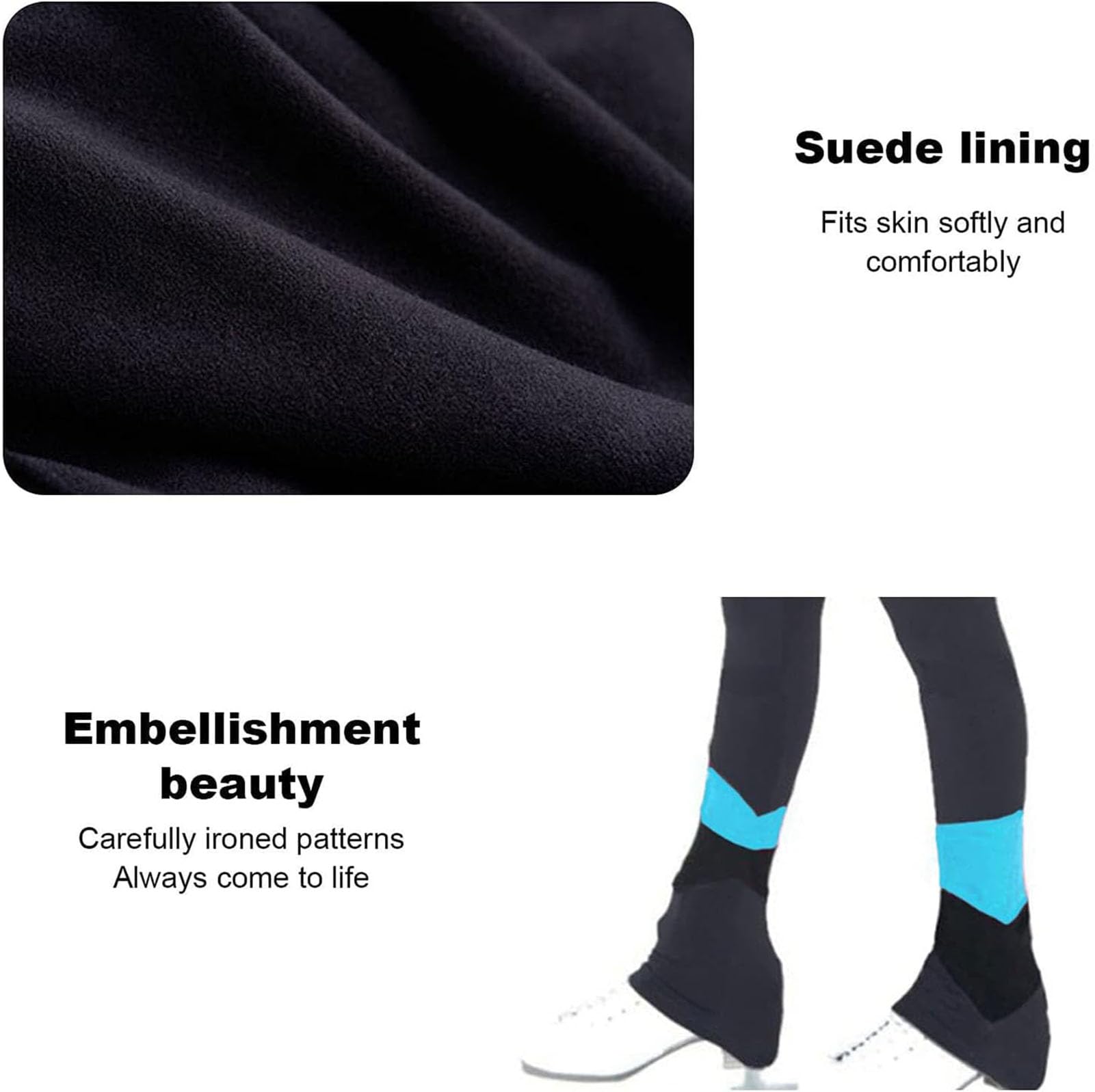 Pantaloni Pattinaggio Artistico Donne Pantaloni Pattinaggio sul Ghiaccio Abbigliamento Pattinaggio Allenamento Ghette Prestazioni Ultra morbide