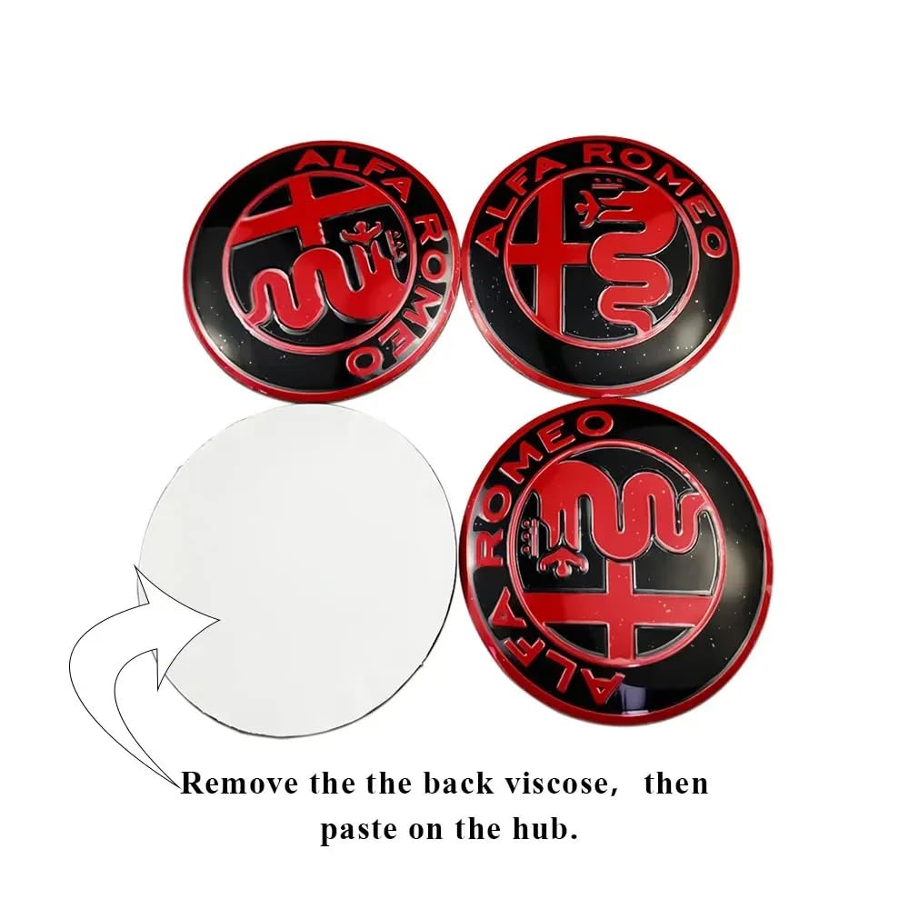 Lot De 4 Cache-moyeux Pour Alfa Romeo Stelvio 56 Mm