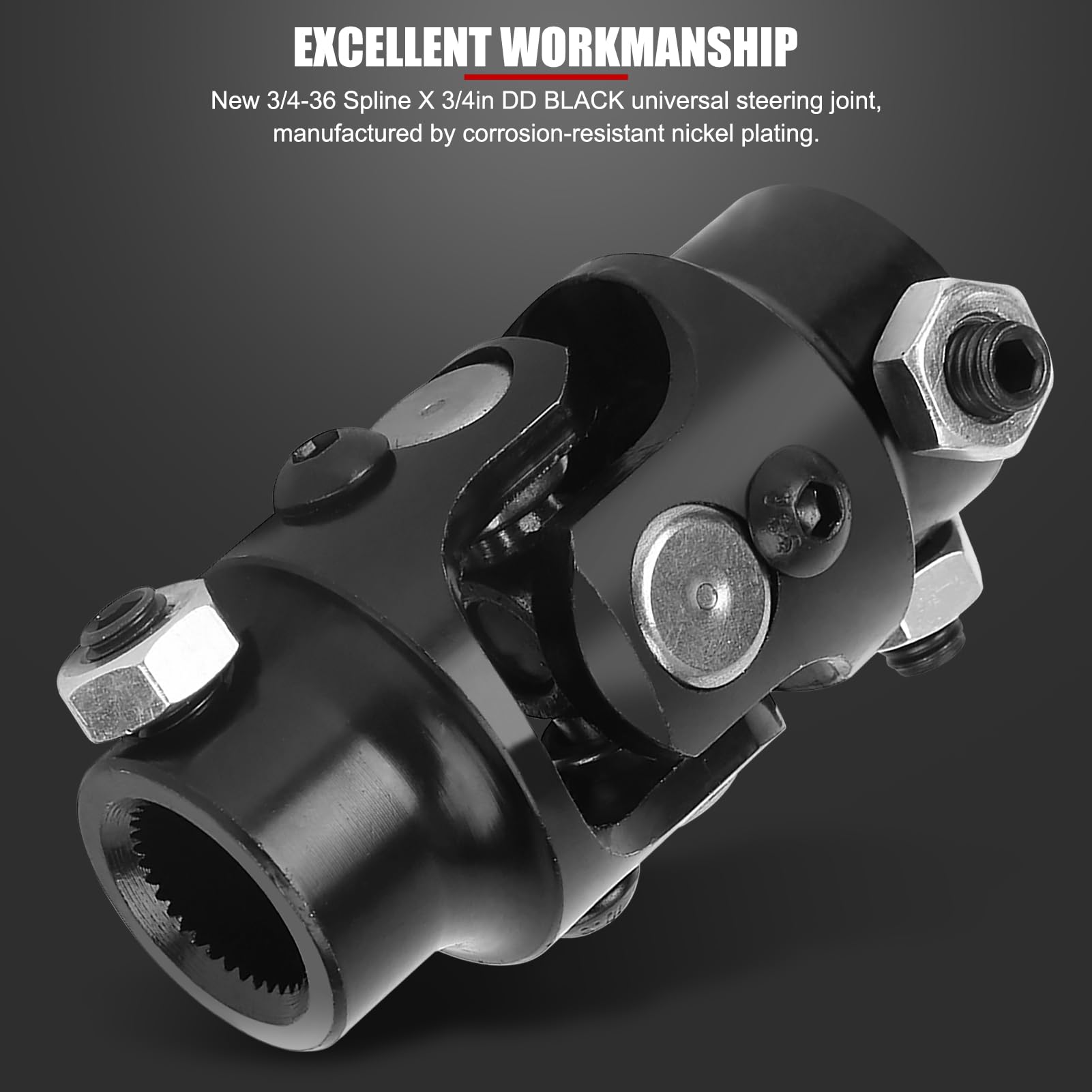 22.75" Universal Steering Shaft & U-Joint Kit - Fits Ford Mustang II Manual Rack & Pinion