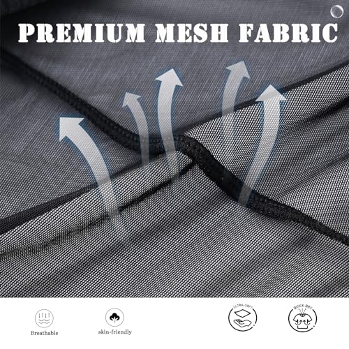 JINSHI Men's Mesh See Through Boxers Sexy Silk Underwear Sheer boxer trunk, Athletic Ultra-thin Split Side Loose Shorts4