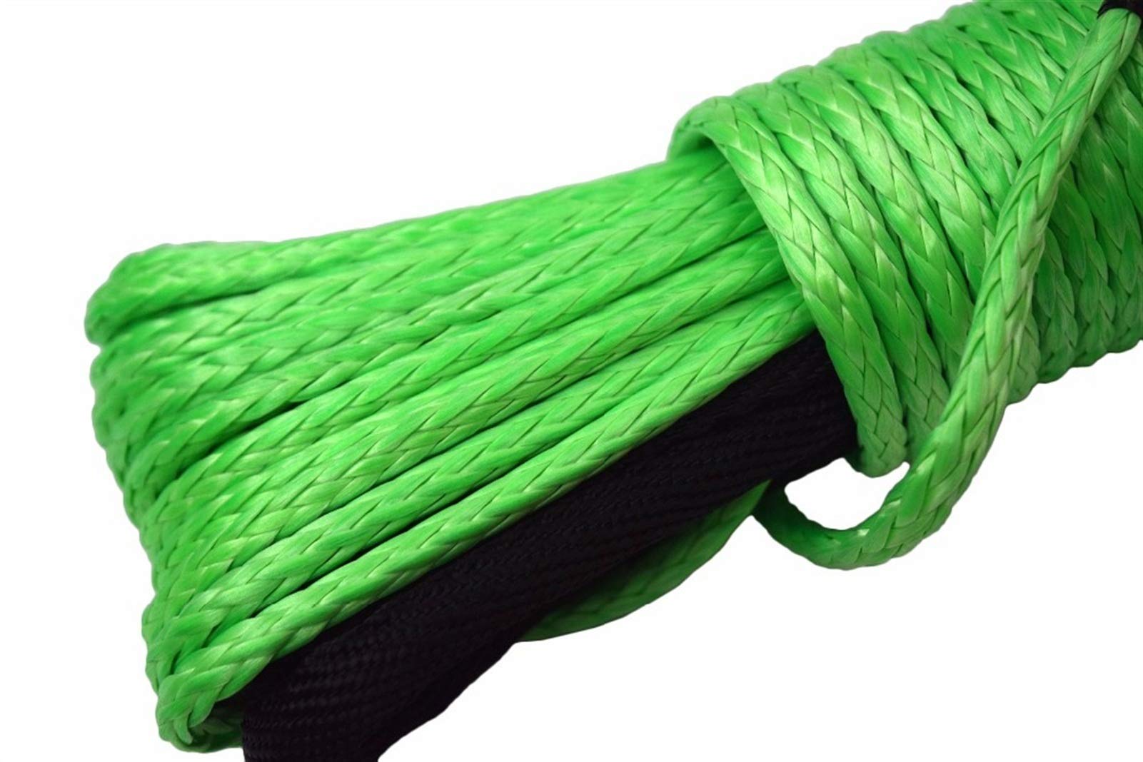 Green 3/16 "* 50FT ATV ​​HINCH LINE GANCINO DI RACONE RACONOMINO SINTETICO 12PRAIT, Cavo del verricello plasmatico,Elevata resistenza alla rottura