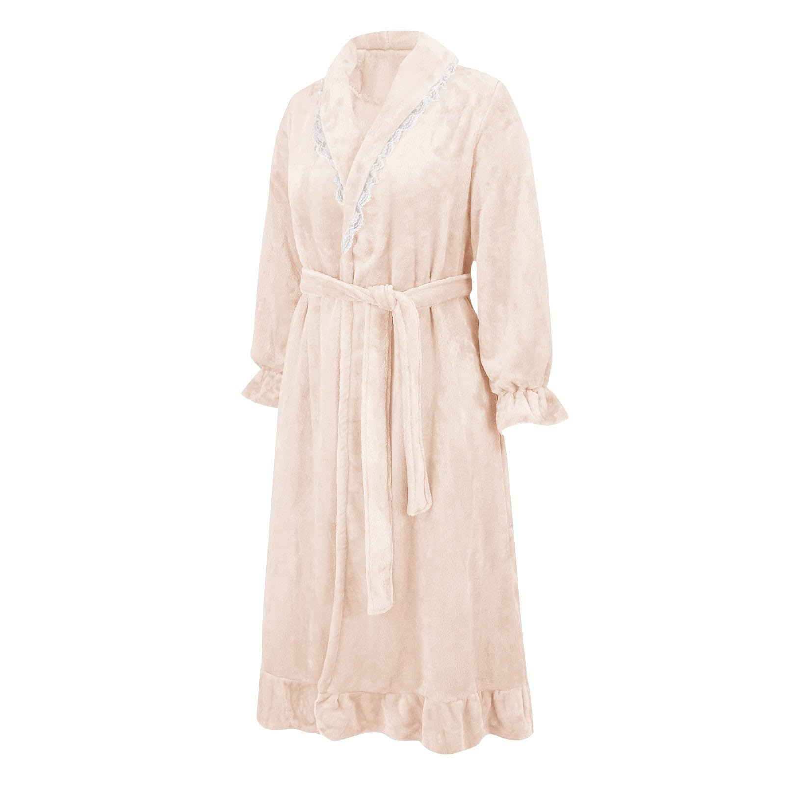 Accappatoio da donna, soffice, lungo, taglie forti
