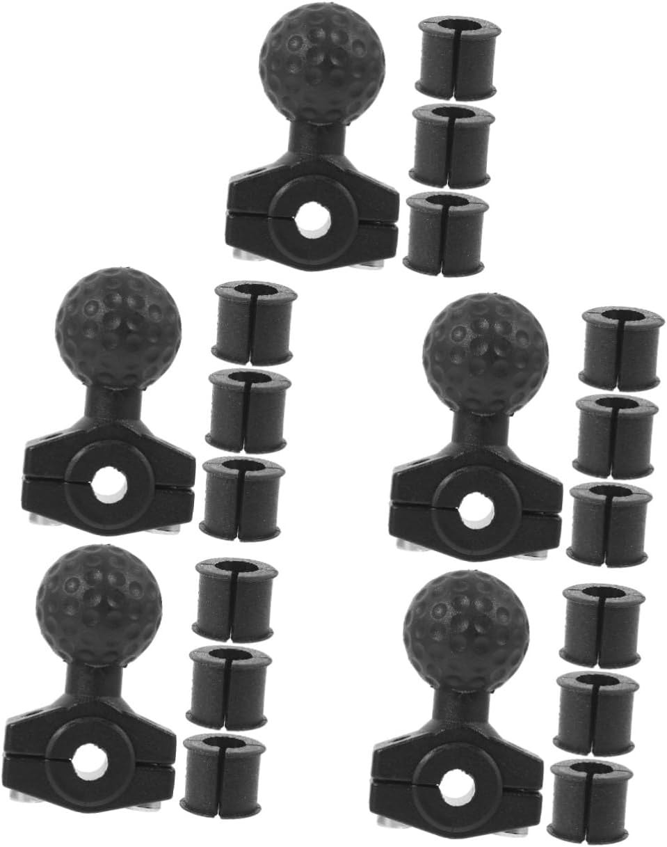 STOBAZA 5pcs Universal Motorbike Mirror Holders Quick ° Rotation Strong Zinc Alloy Tpu Motorcycle Accessory