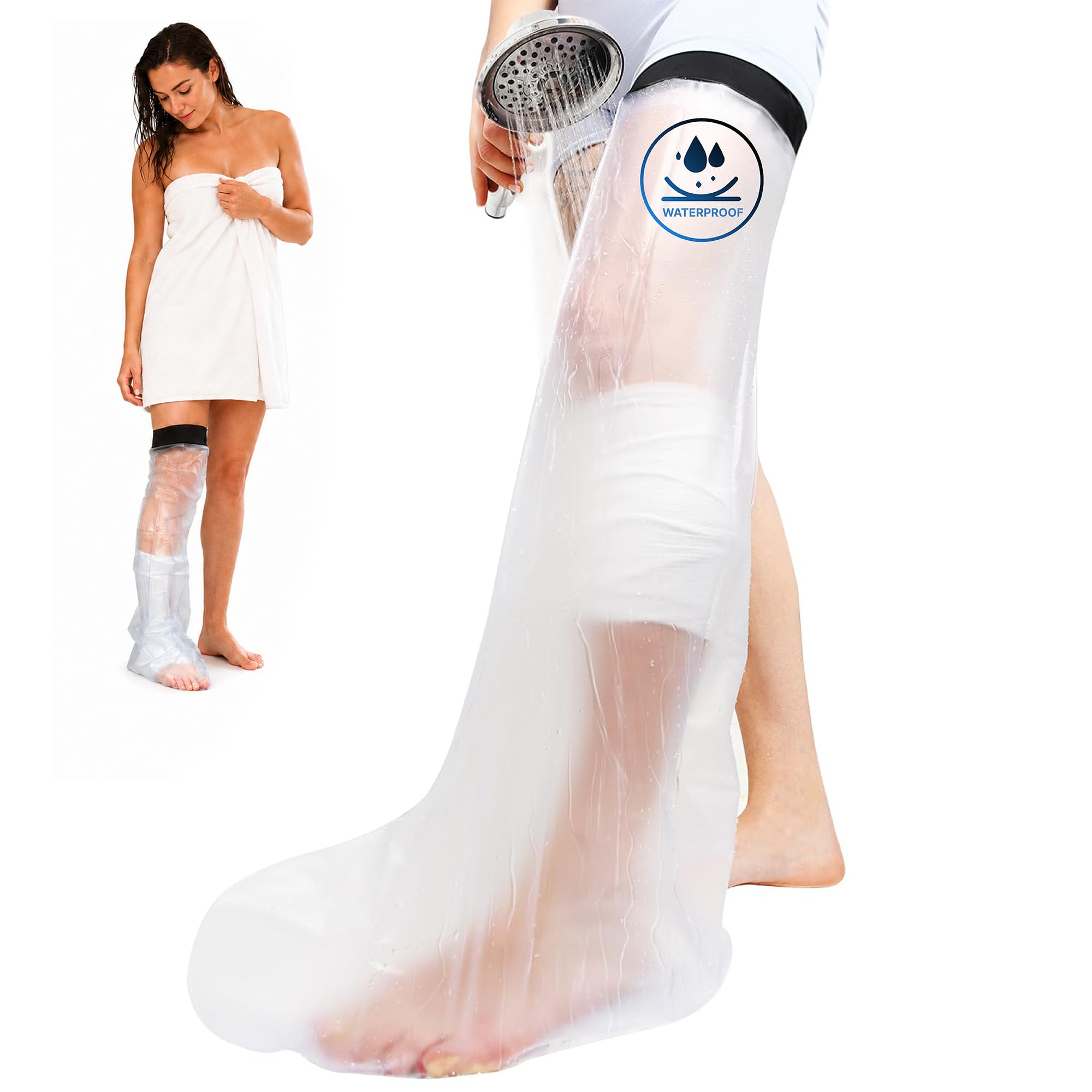 Protector impermeable de molde y vendaje (pierna larga para adultos)