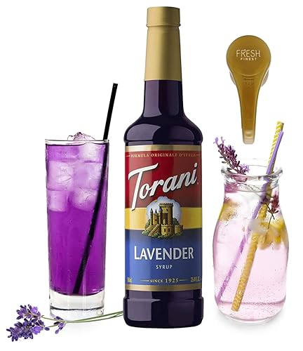 Miniatura 5 de Jarabe de lavanda para café y cócteles, jarabes de 25.4 onzas para bebidas de café con bomba de botella Fresh Finest