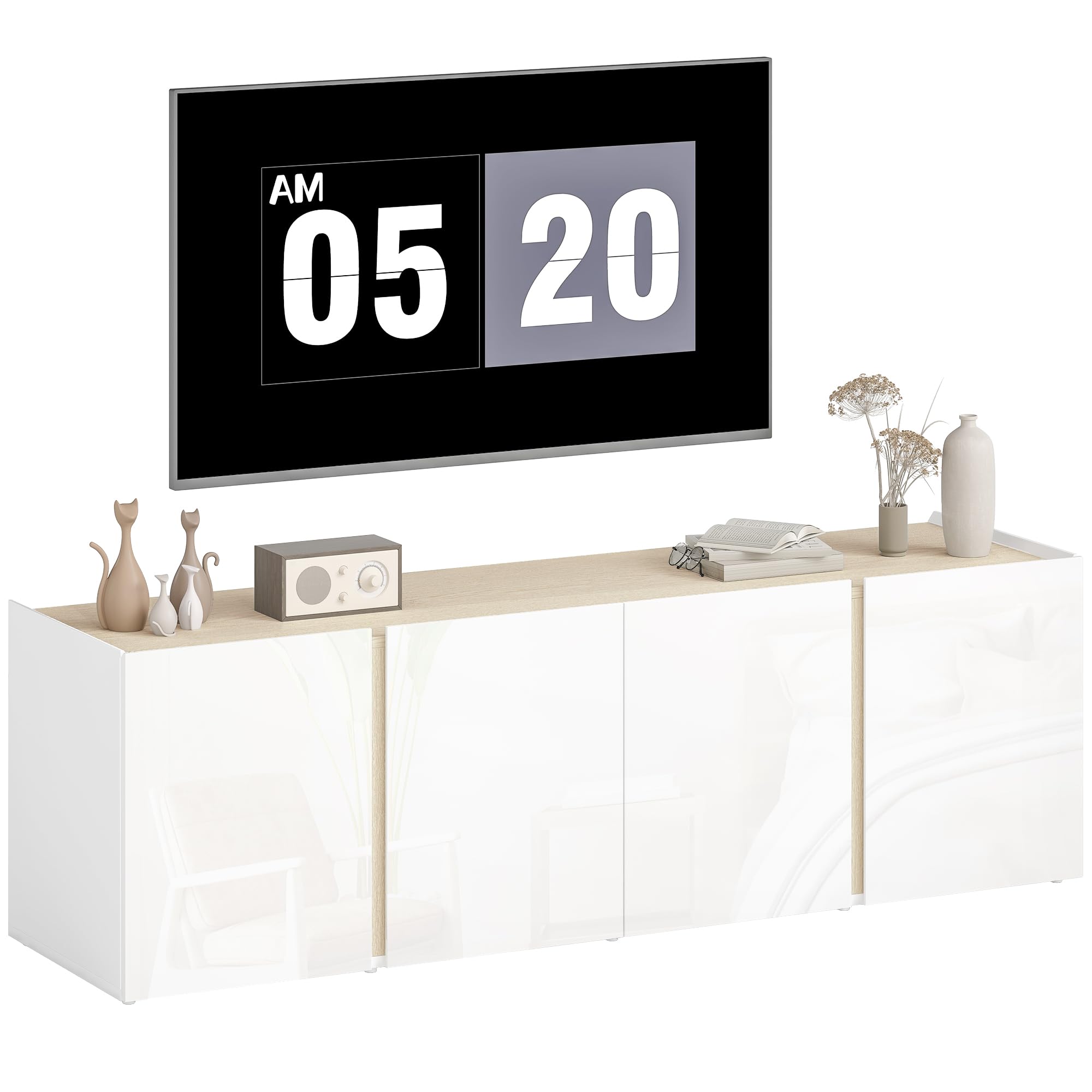 homcom meuble tv 135 cm
