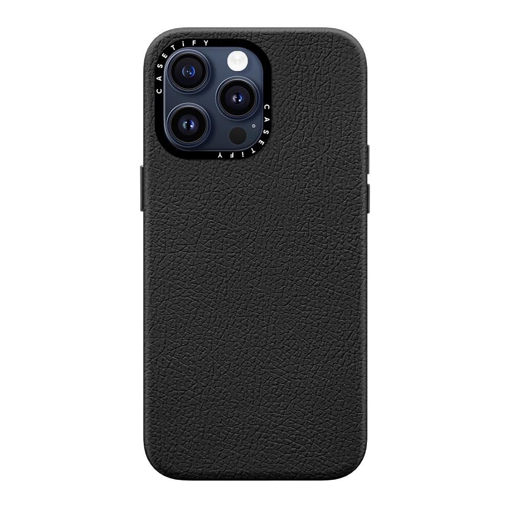 CASETiFY ペブル iPhone 15 Pro Max ケース [1.5mからの落下試験をクリア / MagSafe に対応] - ジェットブラック