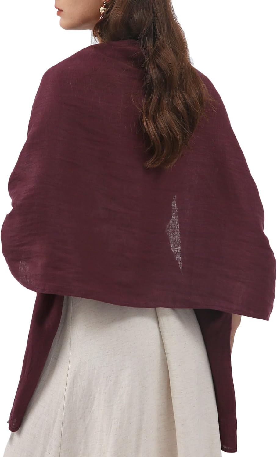 Amazhiyu Women's 100% Linen Large Scarf Wraps Long Scarves Shawl 70'' x 23.5'' (L x W)