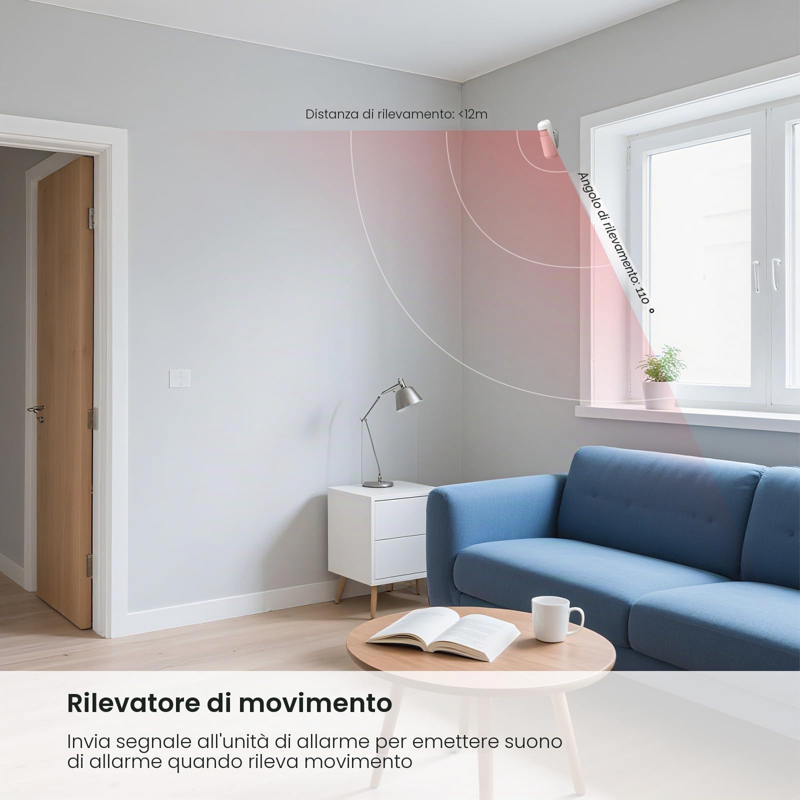 Schermo Tattile 4.3'' Sistema di Allarme Casa Senza Fili 4G+Wi-Fi, App Push, 24 Pezzi Antifurto Casa Wireless, Kit Allarme DIY con Sirena 120DB, Sensore Porta, Telecomando, Sensore di Movimento