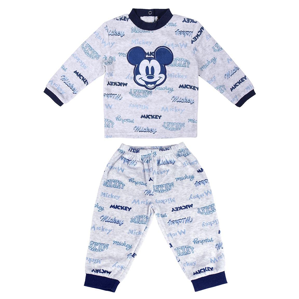 CERDÁ LIFE'S LITTLE MOMENTS - Pijama Bebe Niño de Mickey Mouse - Pijama de Invierno Velour [ 80% Algodón, 20% Polyester] - Licencia Oficial Disney